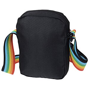 Additional Image 3 - a black bag with rainbow straps