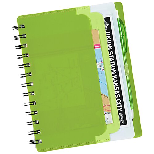 Additional Image 1 - a green notebook with a spiral bound