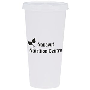 Additional Image 1 - a white plastic cup with black text