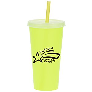 Additional Image 1 - a yellow cup with a straw