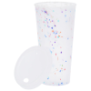 View Image 2 of 2 of Rave Rainbow Confetti Mood Tumbler with Lid - 26 oz.