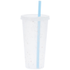View Image 2 of 5 of Rave Rainbow Confetti Mood Tumbler with Lid and Straw - 26 oz.