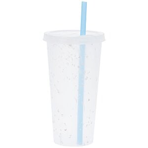 Additional Image 1 - a plastic cup with a straw
