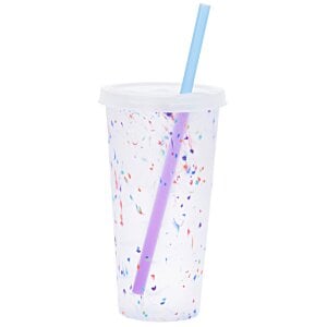 Additional Image 2 - a plastic cup with a straw