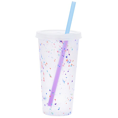 Additional Image 2 - a plastic cup with a straw