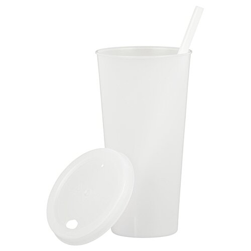 Additional Image 2 - a white cup with a straw
