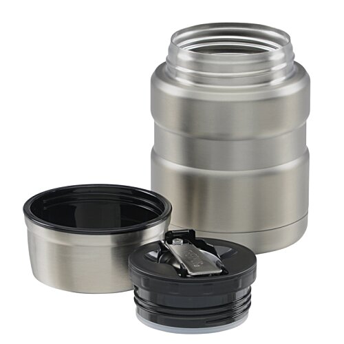Additional Image 1 - a silver container with a black lid