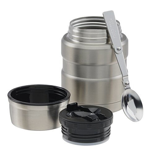Additional Image 2 - a silver and black thermos