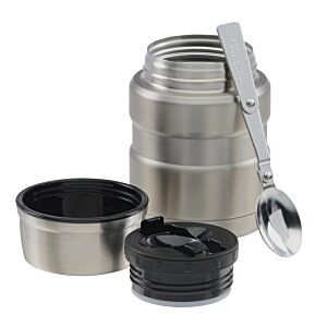 Additional Image 2 - a silver and black thermos