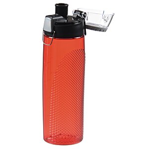 Additional Image 2 - a red plastic bottle with a black lid