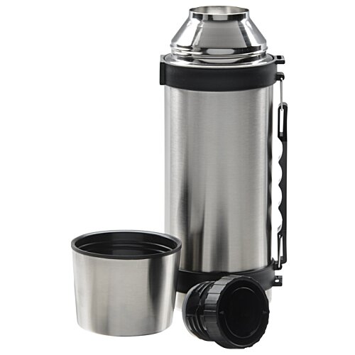 Additional Image 4 - a silver and black thermos