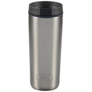 Additional Image 1 - a silver and black tumbler