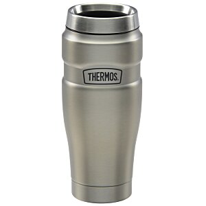 Additional Image 1 - a silver tumbler with a white background
