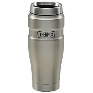 Additional Image 1 - a silver tumbler with a white background