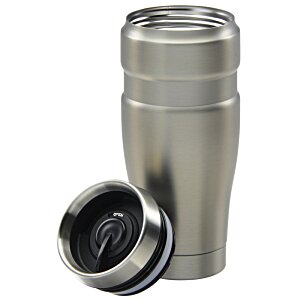 Additional Image 2 - a silver thermos with a lid