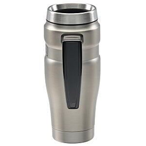 Additional Image 2 - a silver and black coffee mug