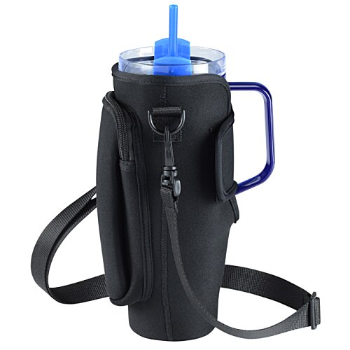 Additional Image 3 - a black and blue water bottle