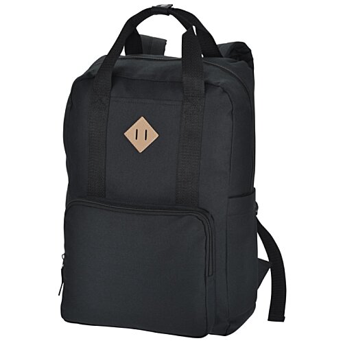 Additional Image 1 - a black backpack with a logo on it