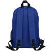 a blue backpack with black straps