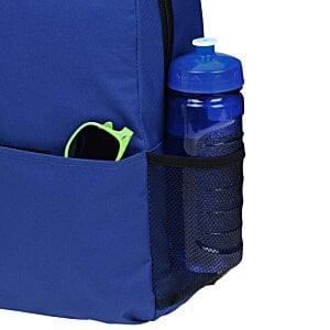 Additional Image 2 - a blue backpack with a blue bottle and a blue water bottle