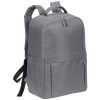 a grey backpack with a strap