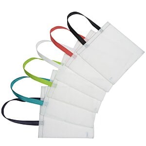 Additional Image 2 - a group of white bags with colorful handles
