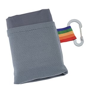Additional Image 3 - a grey pouch with a rainbow tag