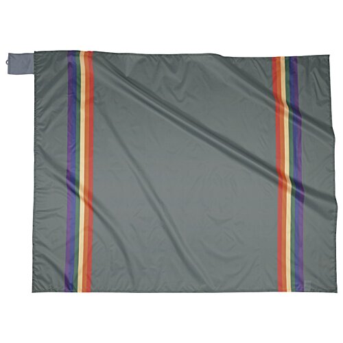 Additional Image 4 - a grey flag with multicolored stripes