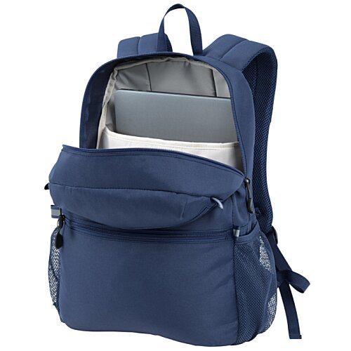 Additional Image 1 - a blue backpack with a white pocket