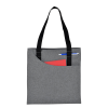 a grey bag with a black strap