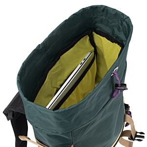 Additional Image 5 - a green backpack with yellow inside