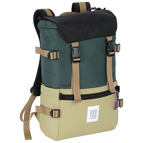 Additional Image 1 - a green and tan backpack