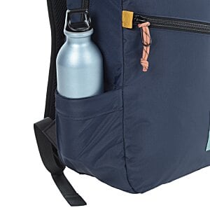 Additional Image 4 - a blue backpack with a bottle in it