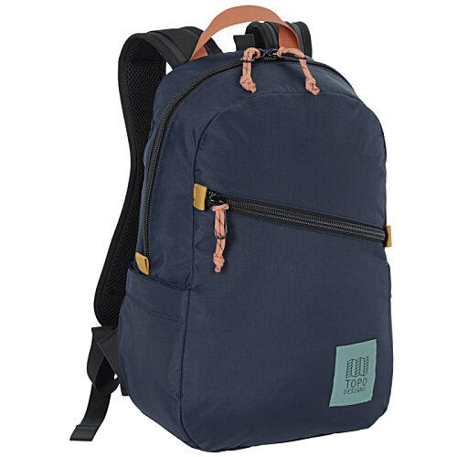 Additional Image 2 - a blue backpack with orange straps
