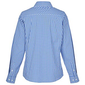 Additional Image 1 - a blue plaid shirt with a white background