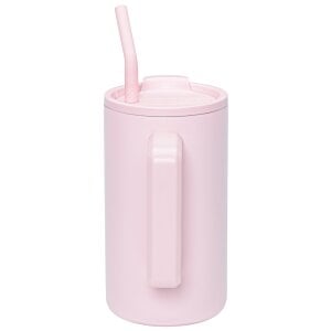 Additional Image 2 - a pink cup with a straw