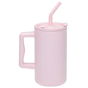 Additional Image 3 - a pink cup with a straw