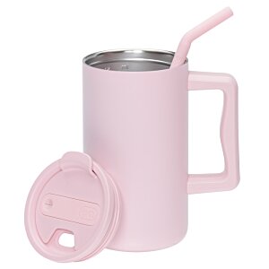 Additional Image 4 - a pink mug with a straw