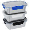 a stack of plastic containers