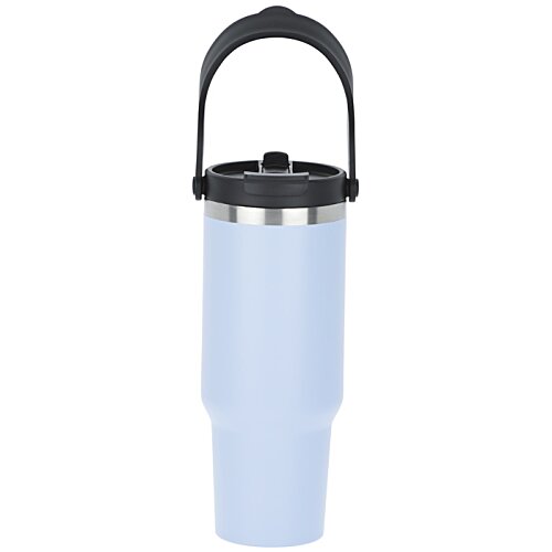 Additional Image 4 - a white plastic cup with black lid