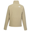 a tan jacket with a white logo