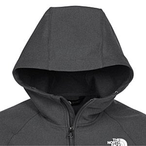 Additional Image 2 - a black hooded jacket with a white logo