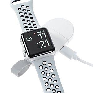 Additional Image 2 - a white watch with a black screen