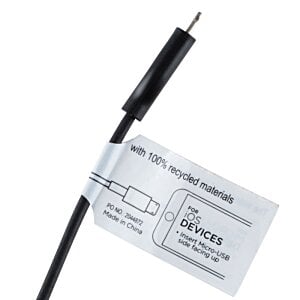 Additional Image 9 - a white tag on a black cord