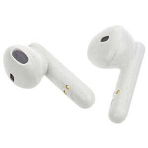 Additional Image 2 - a pair of white earbuds