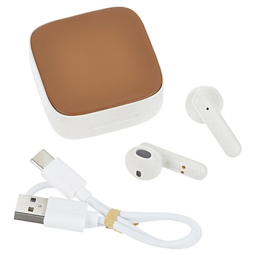 Additional Image 1 - a white box with a brown square object next to a pair of white cables