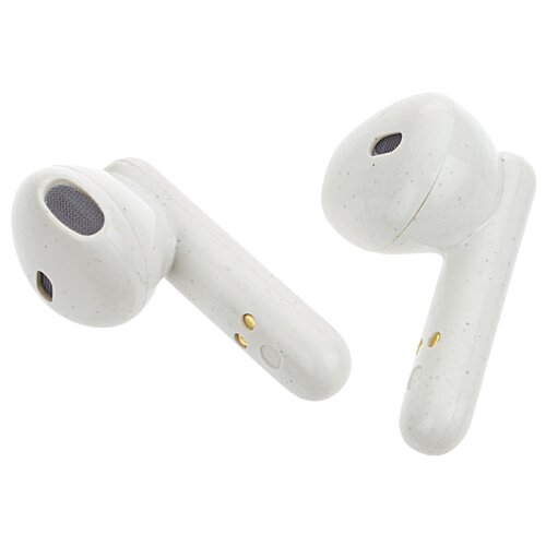 Additional Image 2 - a pair of white earbuds