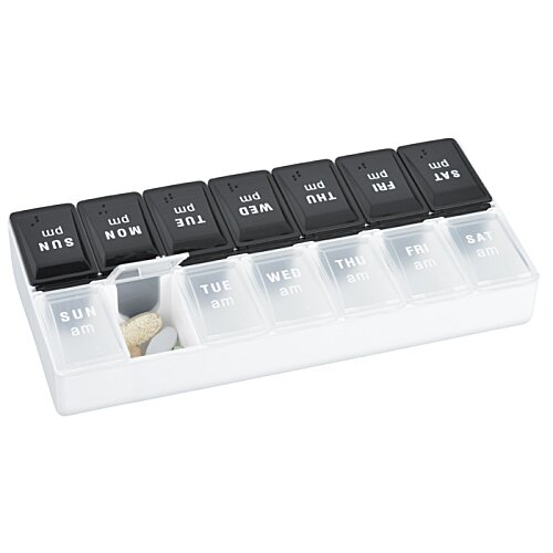 Additional Image 2 - a plastic container with black and white containers