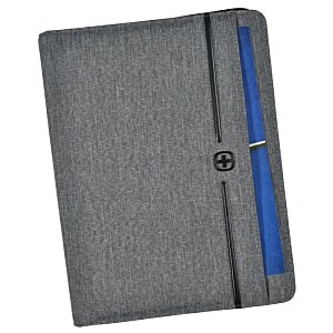 a grey and blue folder