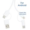 Additional Image 2 - a white usb cables with a couple of plugs